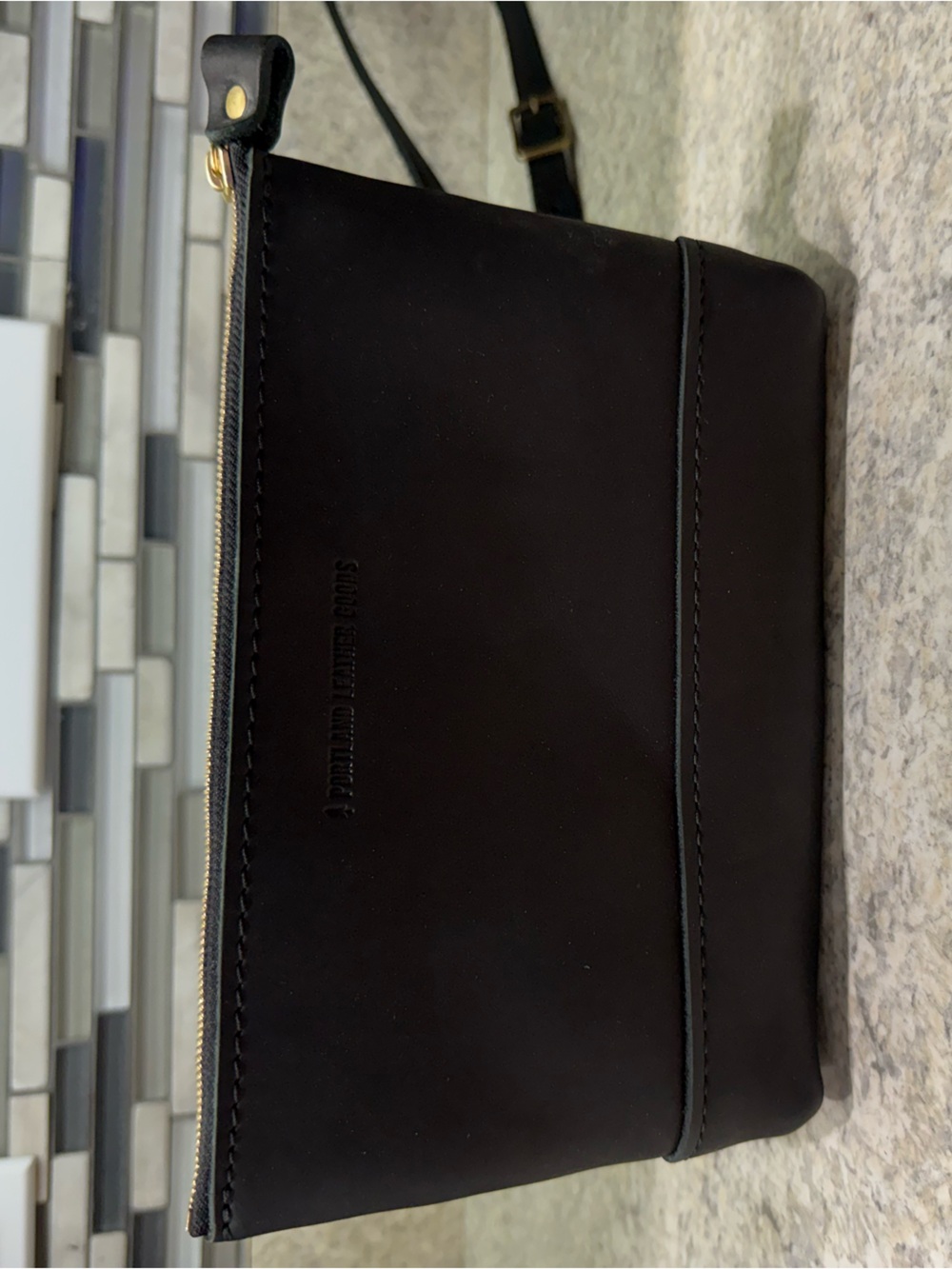 Portland leather black Fiesta crossbody